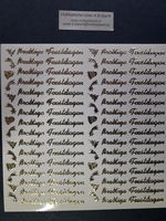 Holografische stickers 15 X 15 cm Prettige Feestdagen goud